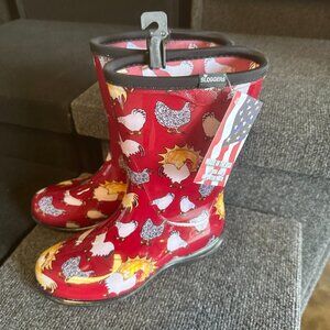 Sloggers-Women's Rain & Garden Boots, Chicken Red